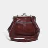 Borsa a Mano da Donna Stile Vintage Nera Versatile Designer Borsa a Spalla Pelle PU Borsette a Guscio da Donna Borsa a Tracolla Monocolore con Chiusura a Bacio