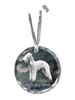 Bedlington Terrier, Rothbury Terrier - Crystal Bauble with a Photo, Dog Photo In Crystal, Personalized Christmas Tree Ornament by Brand