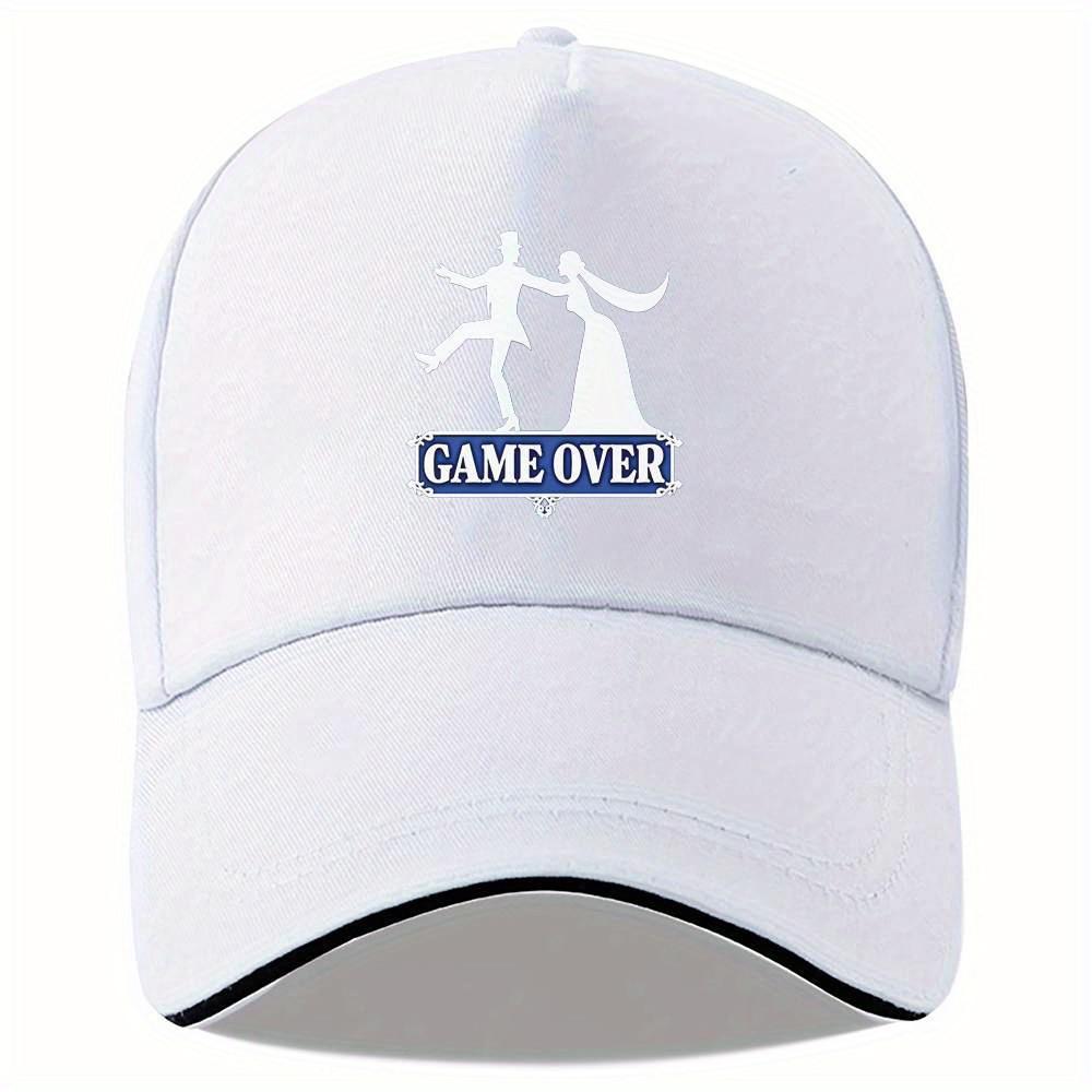 Game Over Dancing Couple Silhouette Baseball Cap Polyester Adjustable Casual Black Hat Unisex One Size