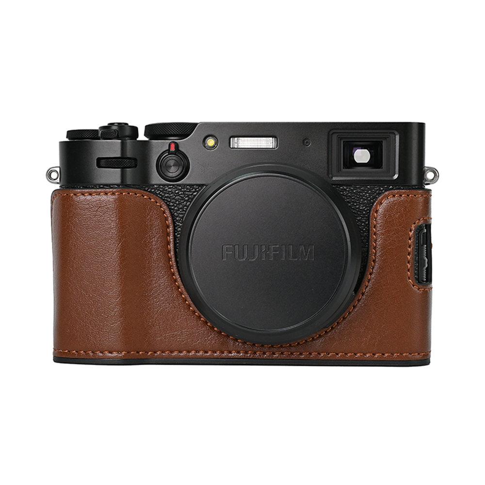 

Сумка для камеры из ПУ кожи, полукорпус для Fujifilm X100V Fuji x100v, с отверстием для аккумулятора, нижняя крышка