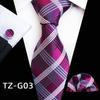 Plaid Formal Wear Men'S Tie Pocket Towel Cuff Three-Piece Set