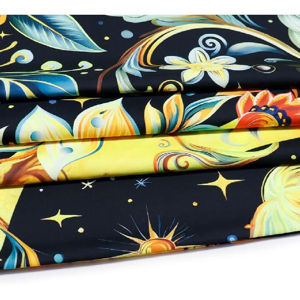 Serborlur Blacklight Sun and Moon Tapestry UV Reactive Psychedelic Floral Tapestries Galaxy Space Tapestry Hippie Boho Mandala Wall Hanging Flower