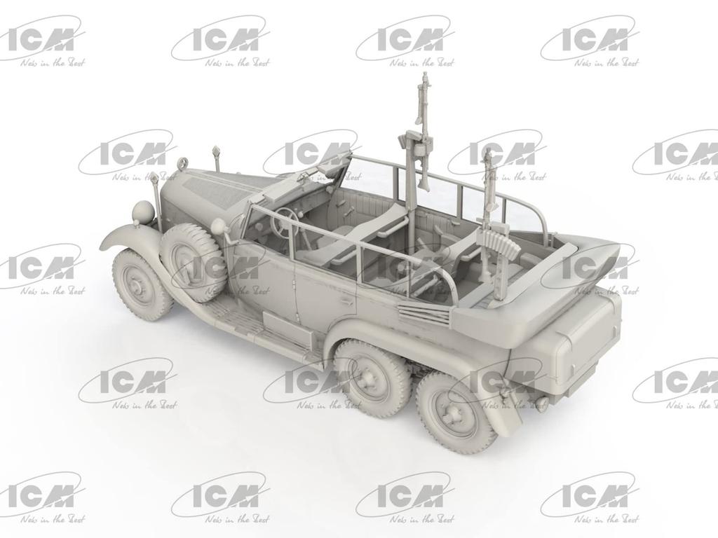 ICM 1/72 German Army G4 Partisan Wagen with MG34 Plastic Model Kit 72473