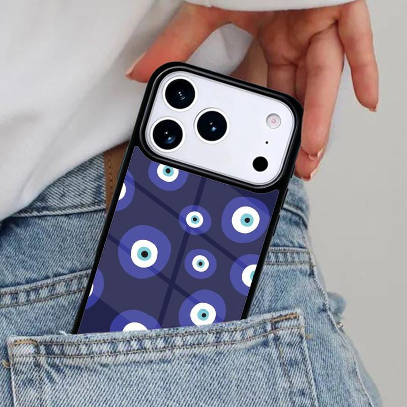 Evil Eye soft Phone Case for iPhone 16e 15 14 13 12 17 Pro Max Plus Air 17pro Cover Coque