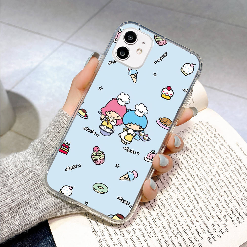 Case for Samsung A04 A14 A23 A34 A54 M23 M33 M52 M53 Realme 10 9 C30S C35 C55 VIVO Y02S Y21 Y51 X80 Pro Transparent Cover LI29 Little Twin Stars