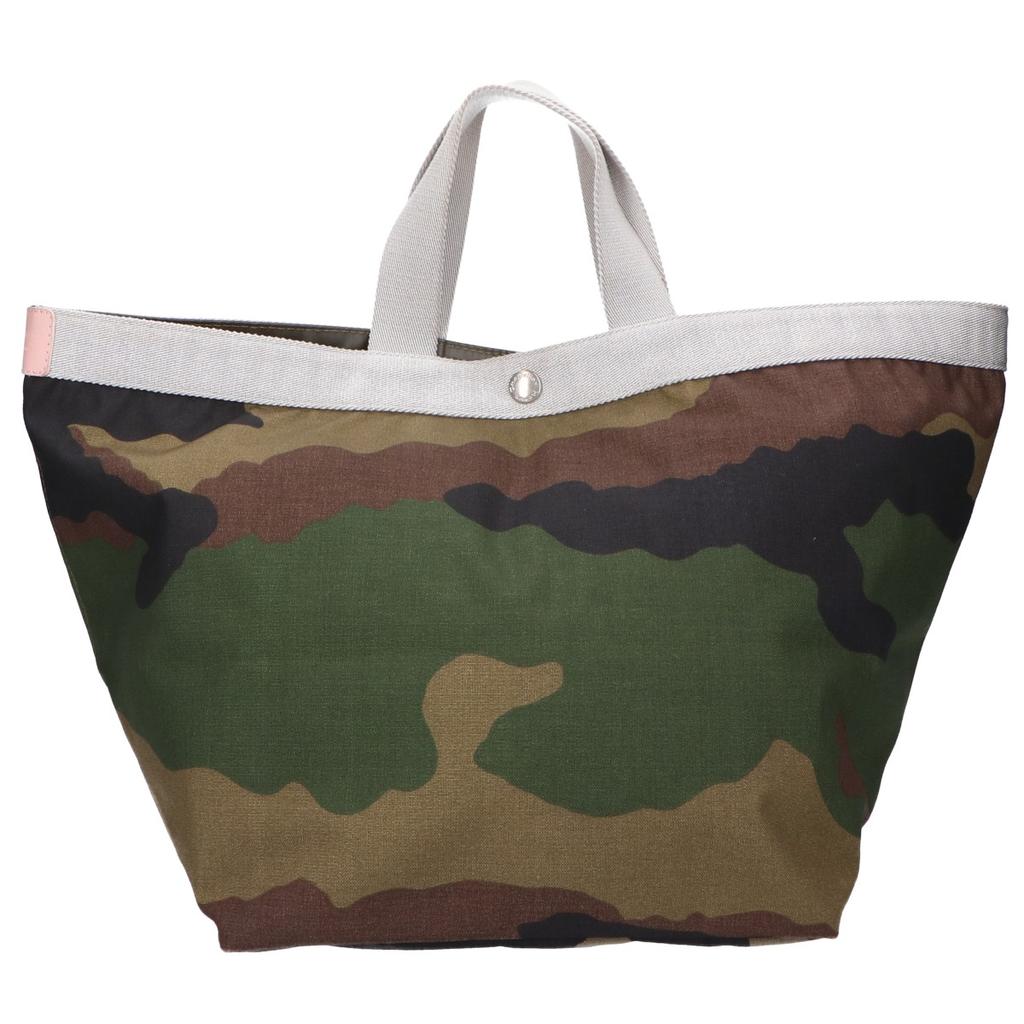 Herve Chapelier 725W Dragee Tug Boat Shape Tote Bag L Camouflage X SilverUsed
