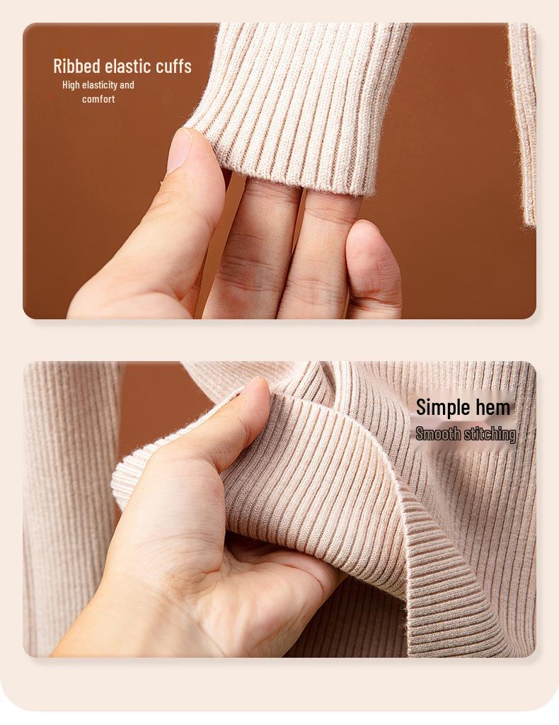 Korean Style Kids' Half-High Neck Sweater: Versatile Knitwear for Autumn/Winter