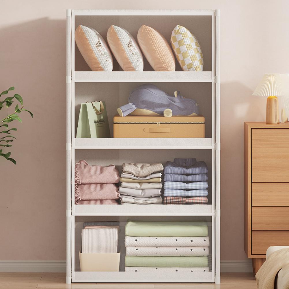 Closet Organizer with Lid Clothes Storage Organizer Dustproof Clothes Organizer Multi-layer Storage Rack for Bedroom