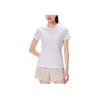Anta Plain Breathable Knitted Sports Short Sleeve T-Shirt Women Tops White 162320139-1