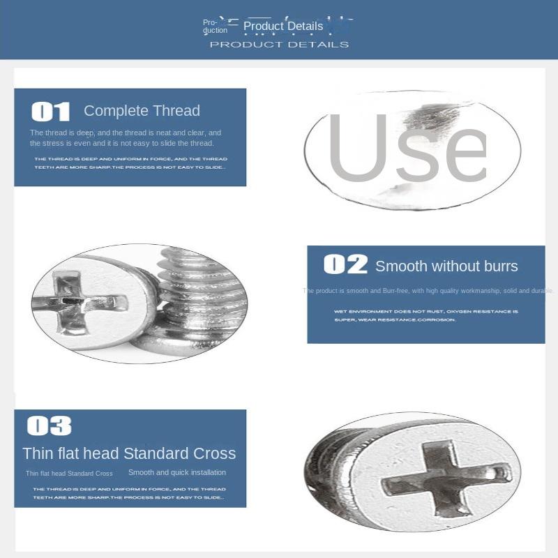 M1-, M1.2-, M1.4-, M2-, M2.5- und M3-Edelstahlschrauben eignen sich für die Wartung von Kommunikationsgeräten.