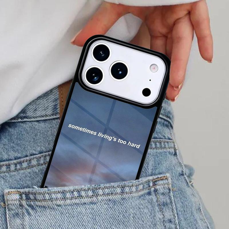 Sad Quote Phone Case for iPhone 17ProMax 12 13 14 15 16e 17 Pro Max Plus Air Cover