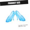 Alasum 30 Pairs Mini High Heel Shoes Set for Dolls, Crystal-Like Plastic, Dollhouse Decoration, 3.00 X 1.50 X 1.00 Cm, Miniature Shoes for Girls, Toy