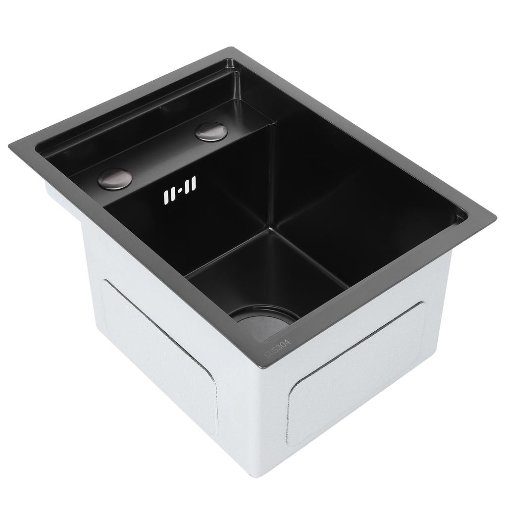 G1/2in Thread Stainless Steel Concealed Single Bowl Sink with Water Faucet for Kitchen Balcony
