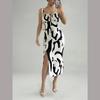 Spring/Summer New Arrivals USA Ins Style Printed Leopard Print Strappy Dress