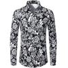 Modeblumen 3D-Druck Herren Langarmhemden Mode Button-Down Oberteile 2025 Herbst Neu Lässig Herren Freizeit Hemden mit Kragen