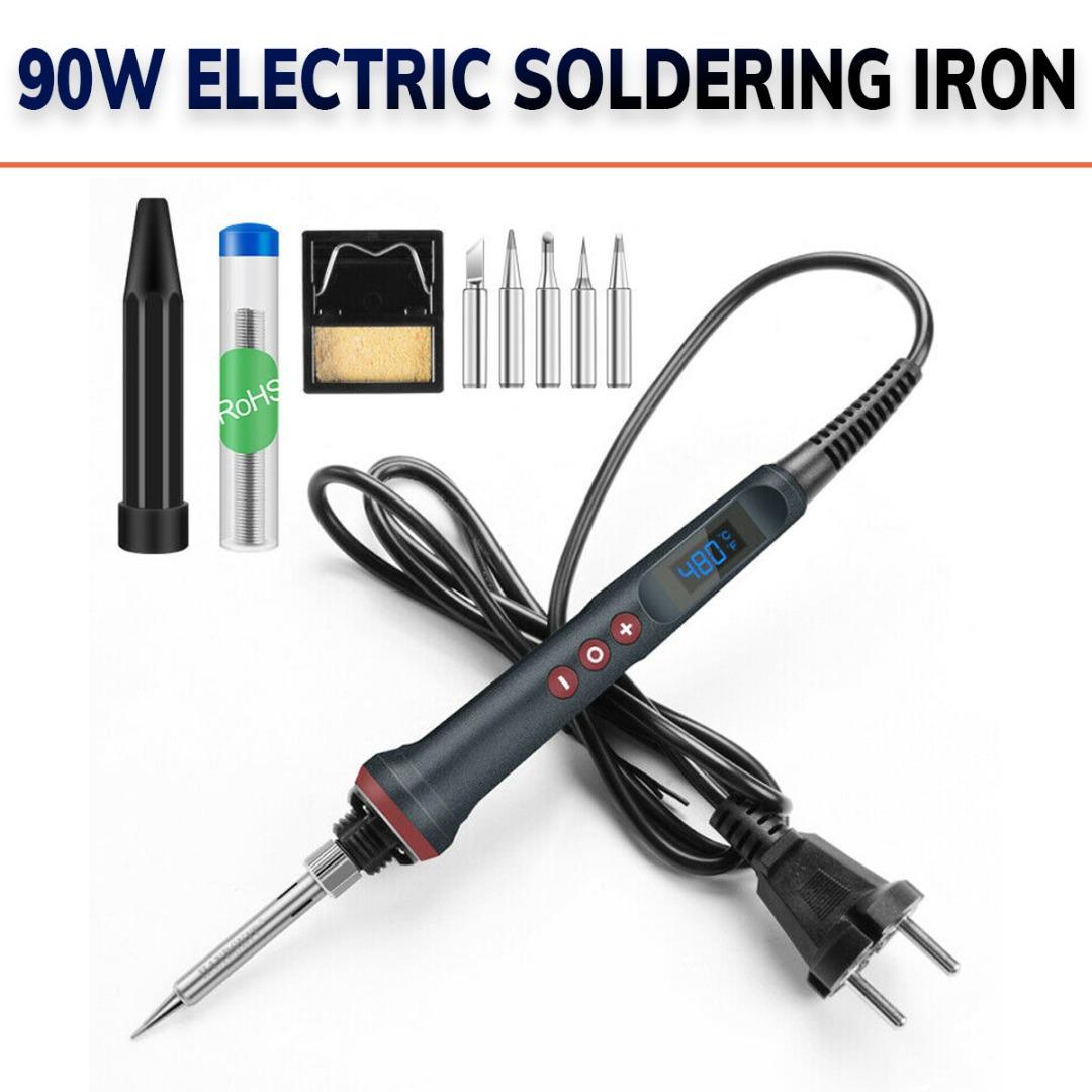 

Электрический паяльник Lvye 90 Вт, набор инструментов для сварки припоя с регулируемой температурой