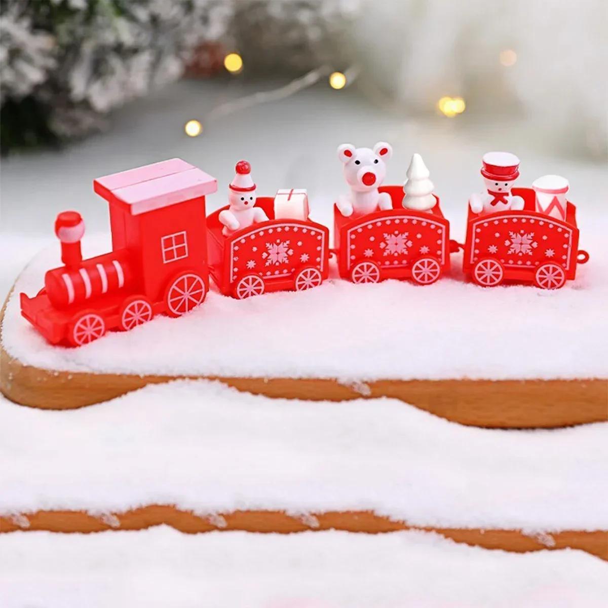 

1pc Charming No-Power Christmas Train Decor: Perfect for Desktop & Living Room, Enhances Festive Atmosphere зелений