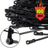 100pcs Nylon Cable Ties with Mounting Screw Hole Self Locking Loop Wraps Zipper Cables Tie Wire Fastening Straps Bundle Tool