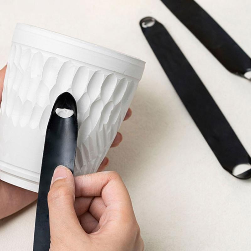 Clay Carving Tool Pottery Tool Pottery Trimming Tool Double-Headed Scraper Clay Sculpting Tool for Scraping Texturing