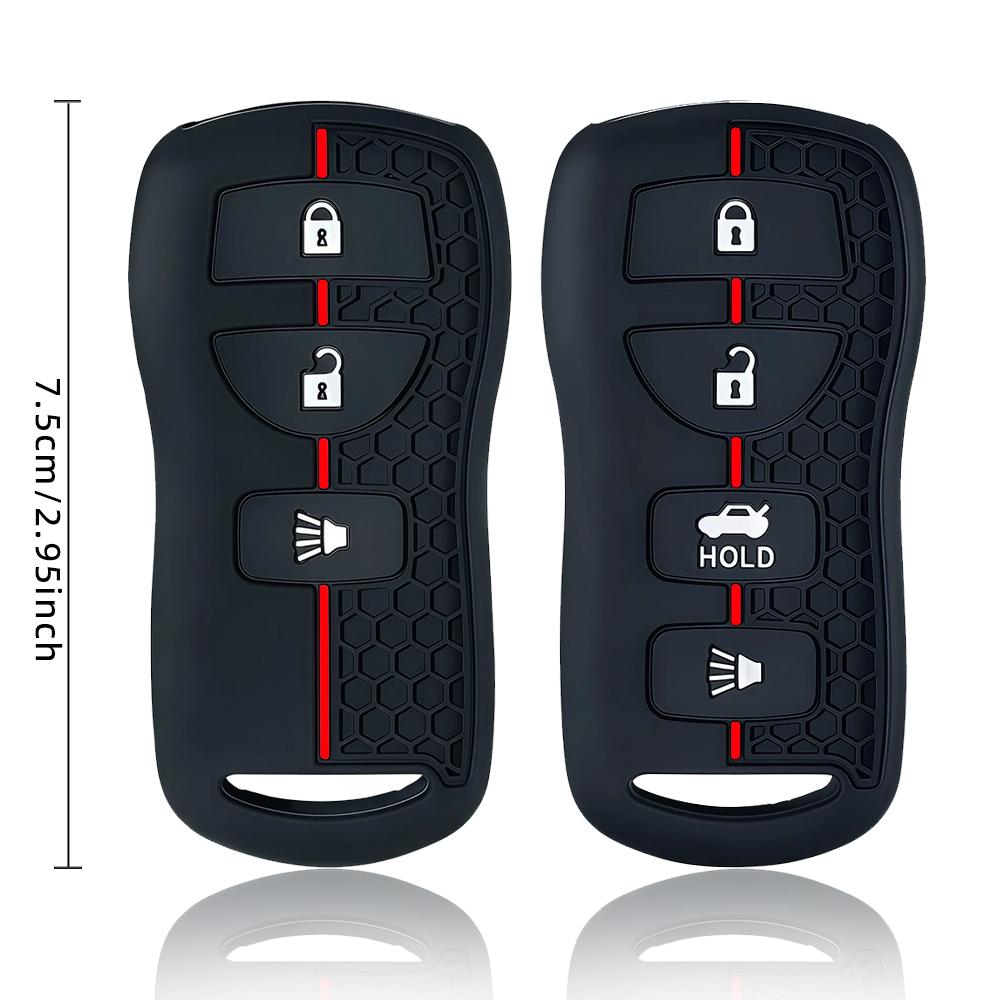 Silikon-Fernbedienung Auto Schlüsselhülle für Nissan Tiida Xtrail T30 Altima Sentra Frontier Zubehör für Infiniti FX 35 QX56 JA60