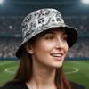 Folding Sunscreen Basin Cap Breathable Football Fisherman Hat Soccer Pattern Bucket Cap  Daily