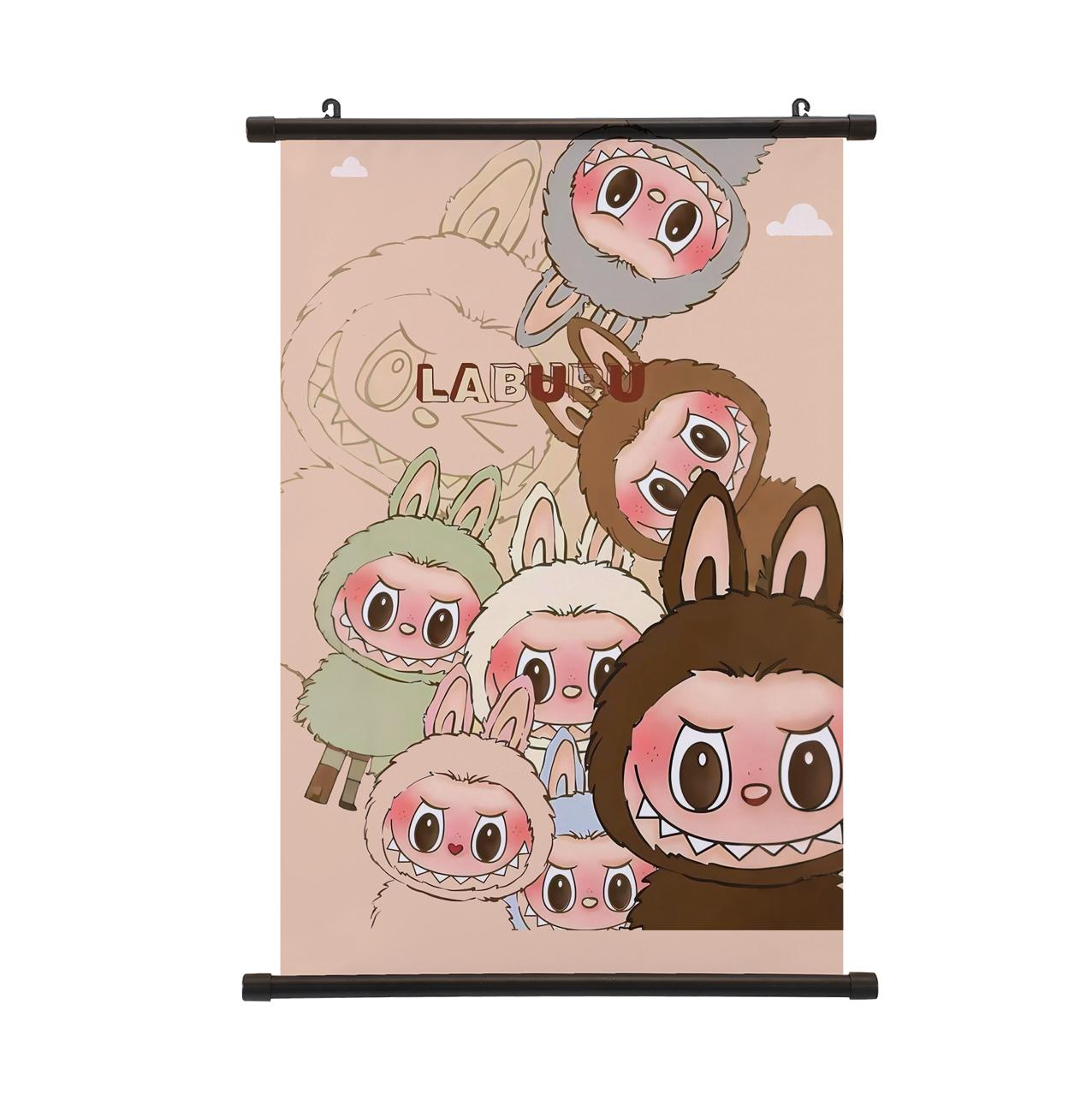 

Плакат-свиток Лабубу Монстры Домашний декор Украшение для гостиной Мультяшная подвесная картина Детский подарок Плакаты-свитки 30*45cm фиолетовый