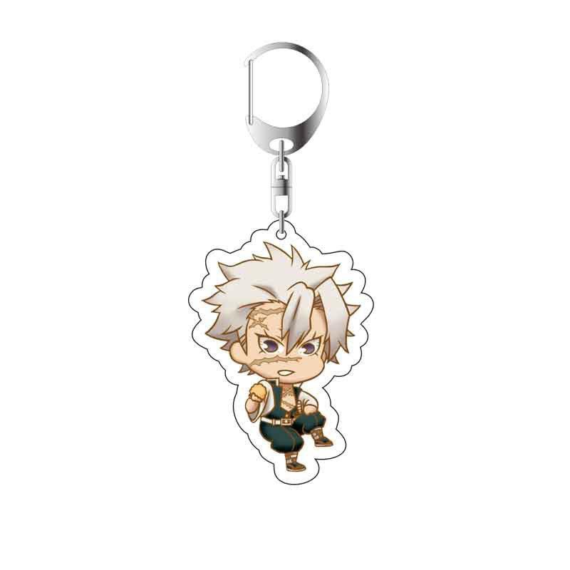 Demon Slayer Anime Cartoon Character Acrylic Keychain Bag Pendant Accessories