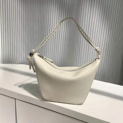 Leather Women's Bags Hammock Bags Underarm Bags Geometric Bags Cowhide Shoulder Bags Crossbody Bags Light Luxury Niche Bags