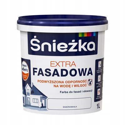Śnieżka Extra Fasadowa Farba Na Elewacje I Wnętrza Biały Mat 1L