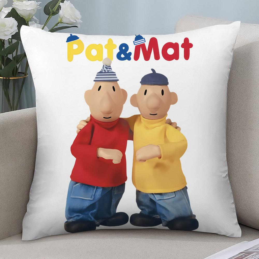 

Мультяшная наволочка P-Pat & Mat, короткий плюш, наволочки, диванная декоративная, подарок, для дома, двусторонняя печать, наволочка для подушки 12x12Inch