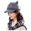Cat Paw Pattern Women Octagonal Hat Japanese Style Newsboy Hat Casual Cat Ears Beret Cap  Women