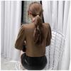 Velvet Bottoming Shirt Women's Spring Autumn Winter New Long Sleeve Solid Color Half High Neck T-shirt