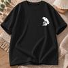 2026 New Pure Cotton Tshirt Crow On The Skull Gothic Print Crew Neck Short Sleeve Casual Top