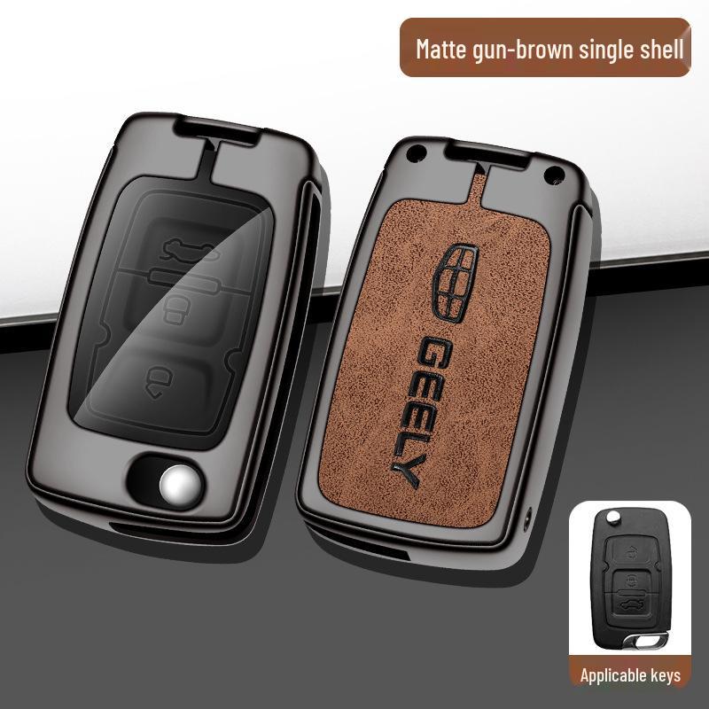 Geely Emgrand EC8/GX7 Key Cover with Metal Shell & Leather Bag