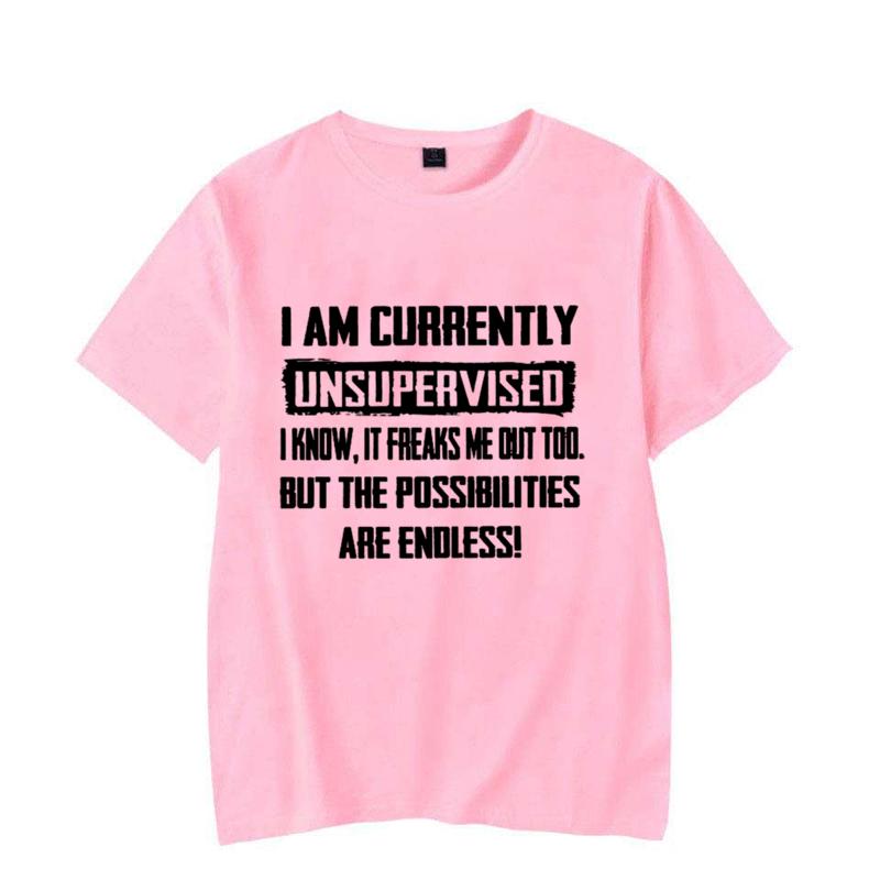 Pánská vtipná trička Jsem momentálně bez dozoru tričko Hilarózní vtipný nápis Dárek pro něj Narozeniny Pánské vtipné tričko Topy