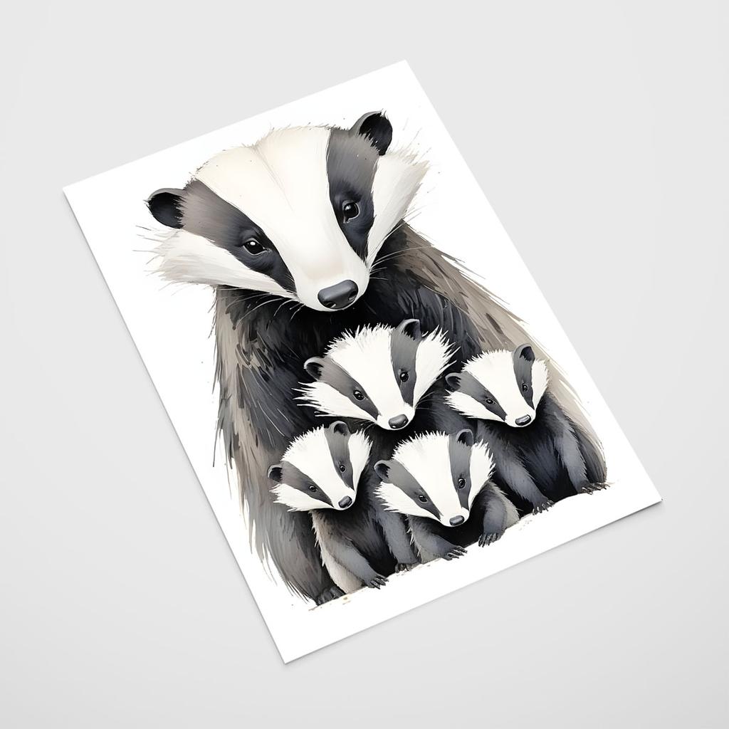 Plakat plakaty dziecięce rodzina szopów