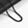10PCS Cuban Chain 3.5/5/7/9mm Mens Necklace Stainless Steel Chain for Women Jewelry Christmas Gift