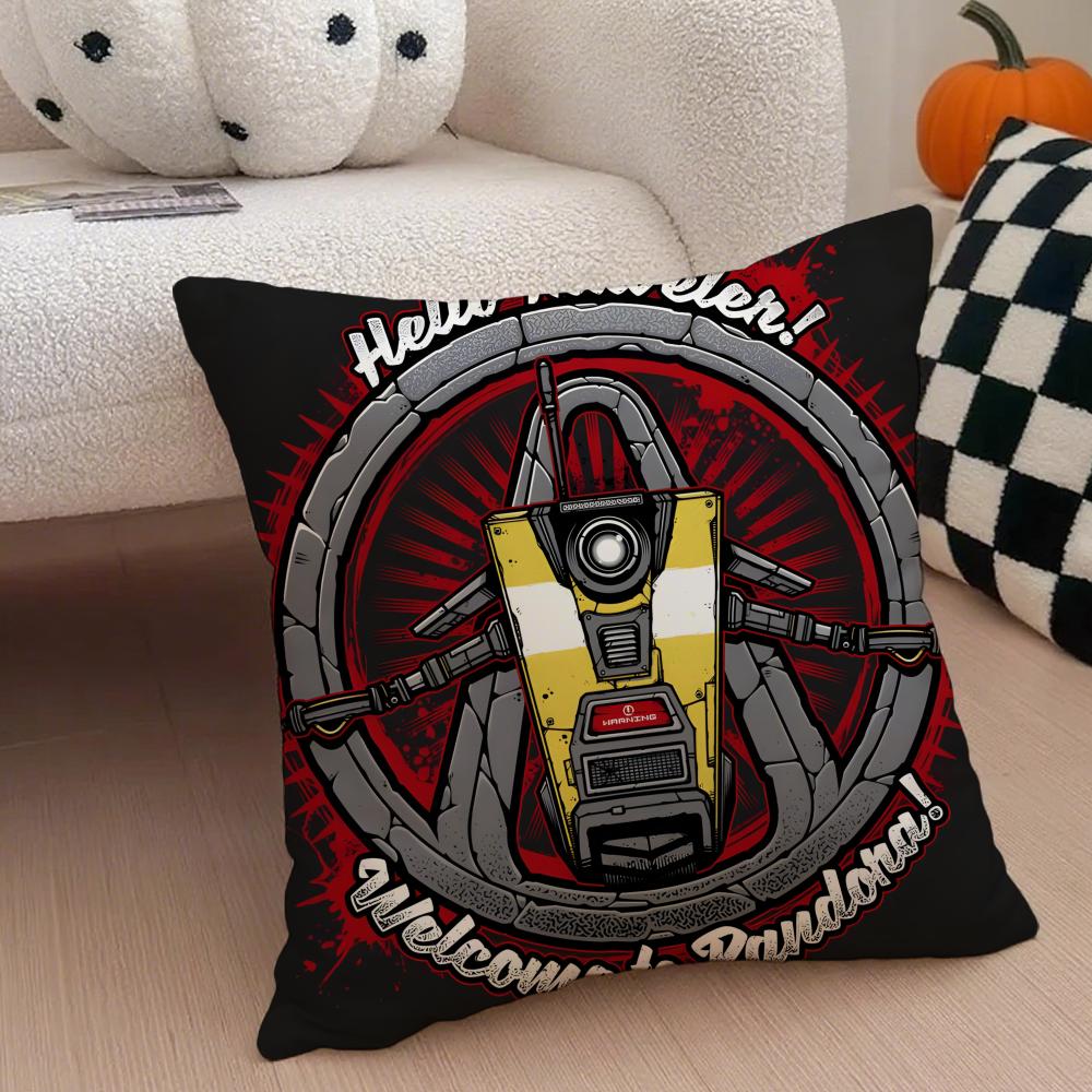 Chaotic and Irreverent BBorderlands Game Cushion Cover Throw Pillow Cover Hidden Button Durable Polyester Chair Cushion