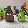 Non-Toxic Plants Vs Zombies Blocks Small Cartoon Mini Building Block Peashooter Sunflower Chomper Assemble Action Model Doll Toy For Kids