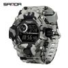 Sanda Multi-functional Outdoor Mountaineering Camouflage Sport Waterproof Alarm Clock Watch