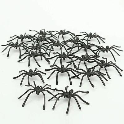 New 10Pcs Party DIY Home Decoration Halloween Luminous Rubber Fakes Spider Plastic Figure Prank Toy Funny Festive Supplies