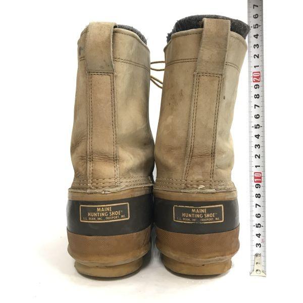 L.L.Bean leather hunting boots 9 27 brown USA 70s-80s?(USED)