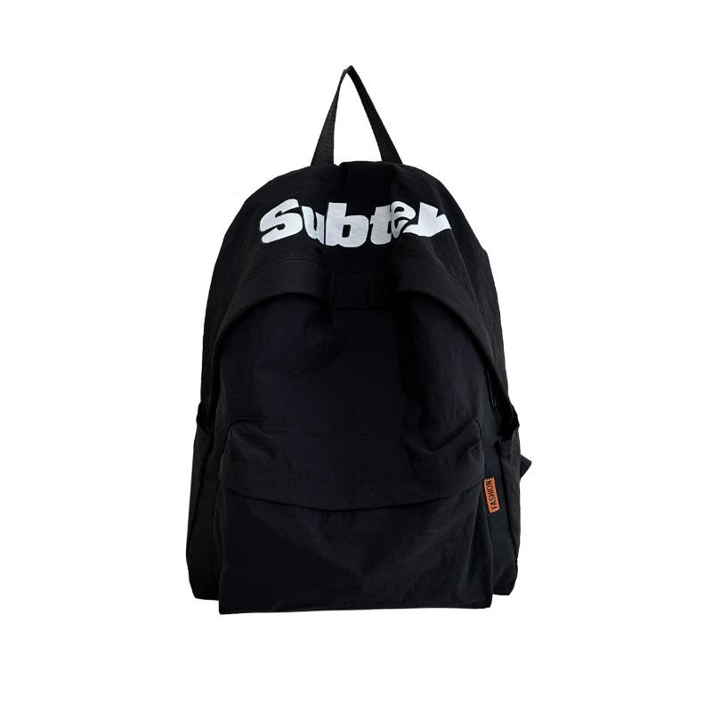 Junior High School Student Schoolbag, Female College Student Letter Backpack, Large-capacity and Versatile Backpack