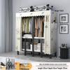 No-Assembly Wardrobe with Drawers: Foldable and Durable for Bedroom or Rental Room