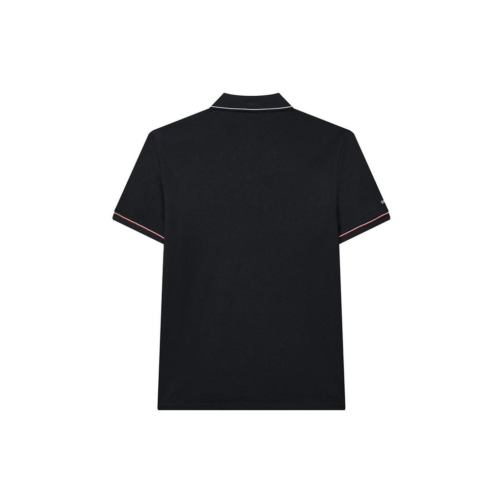 Fila Logo Printed Knit Casual Short Sleeve Polo Shirt Men Polo Shirts Legendary-Blue F11M321121ANV