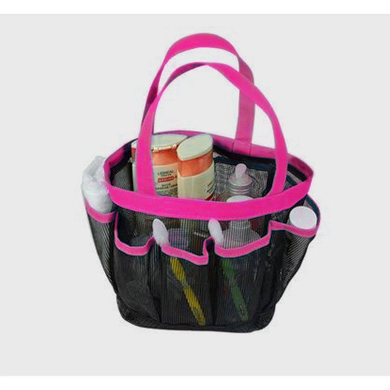 Foldable Mesh Toiletry Tote: Portable Shower and Swimming Storage Basket