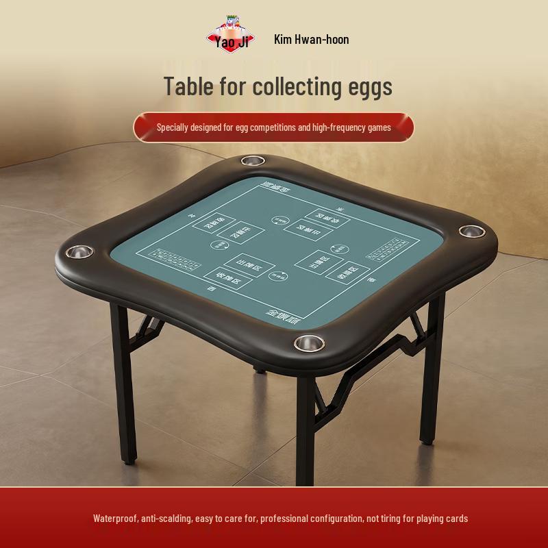 Yaoji Foldable Poker & Card Table with Ashtray