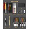 STAGEEK Drafting Pencils 22-Piece Set 2.8mm Carpenter Sharp Pencils Scriber Center Punch Marker Lead Refills (Red, Yellow, Black) - with