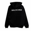 Balenciaga Back Logo Hoodie Black Men's Size S Model 600583