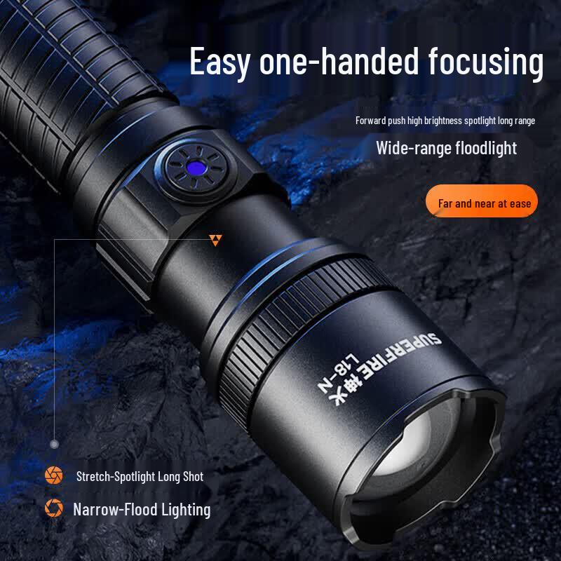 SUPERFIRE L18-N Waterproof Rechargeable Outdoor Flashlight